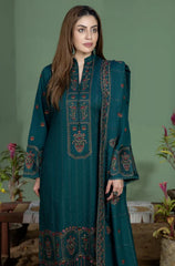 MOHAGNI-3PC KARANDI EMBROIDERED SHIRT WITH KARANDI EMBROIDERED SHAWL AND TROUSER-ADR-4256