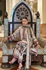 ADORE-3PC KARANDI PRINTED EMBROIDERED SHIRT WITH KARANDI PRINTED EMB SHAWL & PRINTED TROUSER-ADR-
