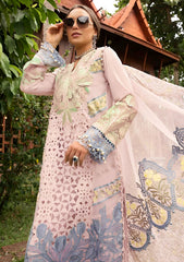 MARIA.B-3PC LAWN EMBROIDERED SHIRT WITH EMBROIDERED ORGANZA DAMAN CHIFFON PRINTED EMB DUPATTA AND EMB TROUSER-ADR-4711