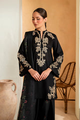 IZNIK- 3PC LAWN EMBROIDERED SHIRT WITH CHIFFON PRINTED DUPATTA AND EMB TROUSER-ADR-4513