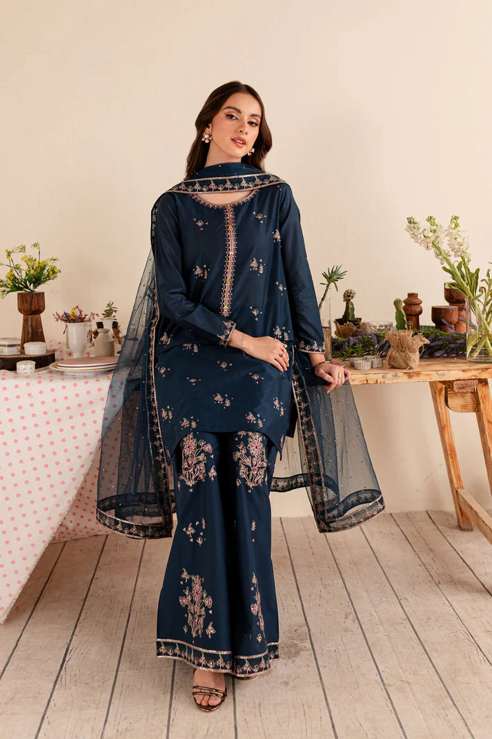 BATIK- 3PC DHANAK EMBROIDERED SHIRT DHANAK EMBROIDERED DUPATTA AND TROUSER-ADR-3289