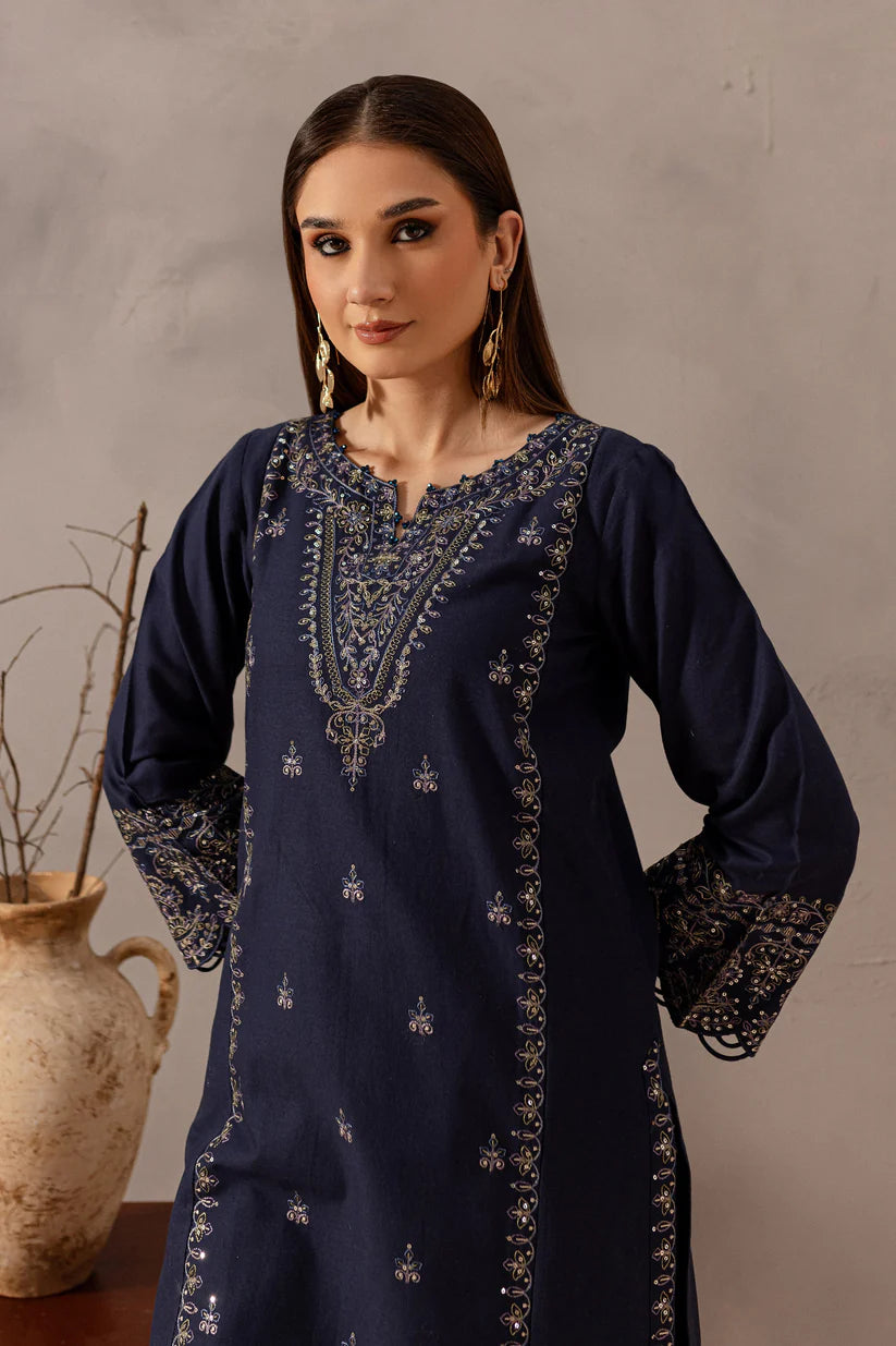 BATIK-2PC SEQUIN LAWN EMBROIDERED SHIRT WITH SEQUIN LAWN EMBROIDERED TROUSER-ADR-3475