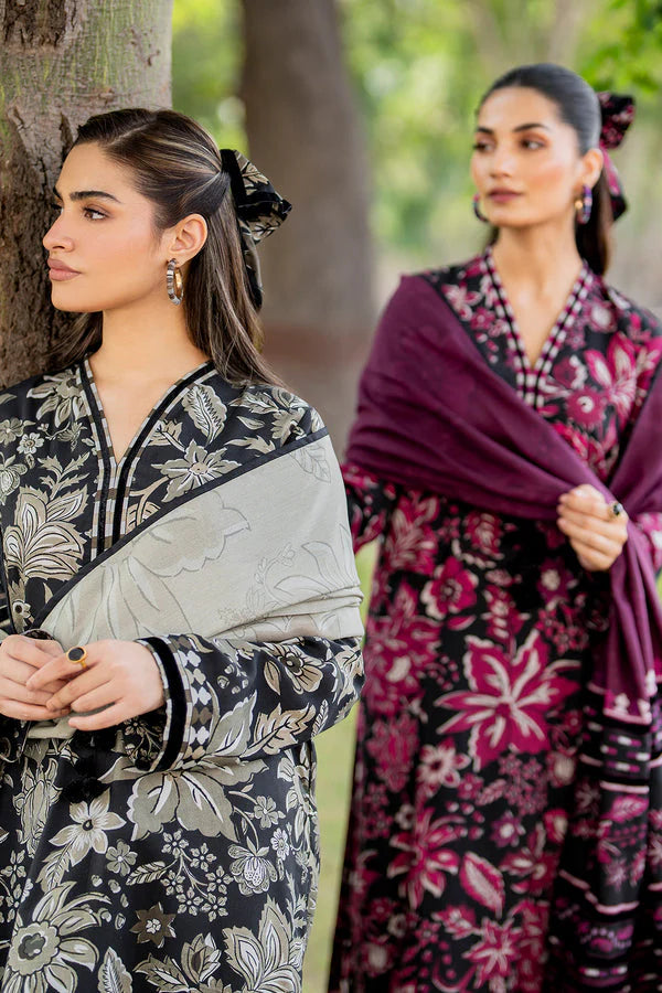 BAROUQUE-3PC KHADDAR PRINTED SHIRT WITH KHADDAR PRINT DUPATTA AND PRINT TROUSER-ADR-2633