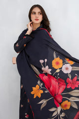 BAROQUE-3PC KHADDAR PRINTED SHIRT WITH KHADDAR PRINT DUPATTA AND PRINT TROUSER-ADR-2605
