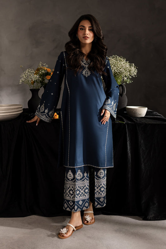 BATIK-2PC SEQUIN LAWN EMBROIDERED SHIRT WITH SEQUIN LAWN EMBROIDERED TROUSER-ADR-3469