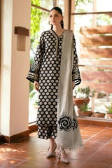 BAROQUE-3PC LAWN PRINTED SHIRT WITH CHIFFON PRINT DUPATTA AND PRINT TROUSER-ADR-2513