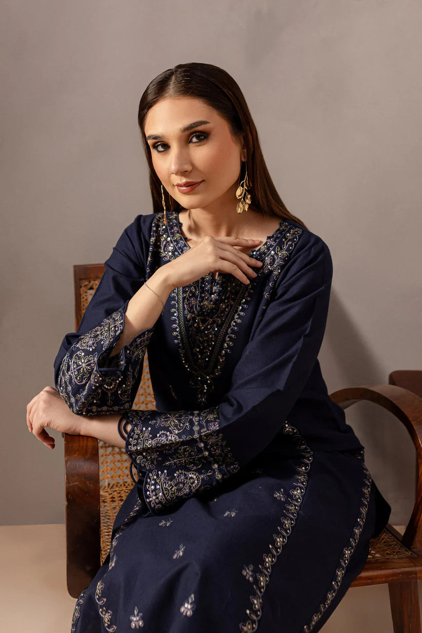 BATIK-2PC SEQUIN LAWN EMBROIDERED SHIRT WITH SEQUIN LAWN EMBROIDERED TROUSER-ADR-3475