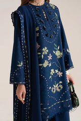 MARIA.B-3PC LAWN EMBROIDERED SHIRT WITH LAWN EMBROIDERED DUPATTA AND TROUSER-ADR-4715