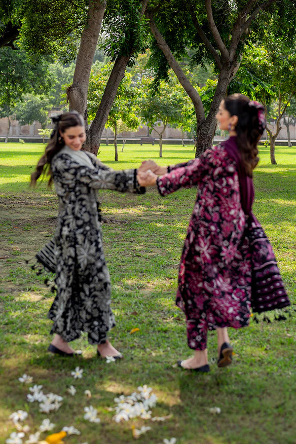 BAROUQUE-3PC KHADDAR PRINTED SHIRT WITH KHADDAR PRINT DUPATTA AND PRINT TROUSER-ADR-2633