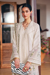 SUFFUSE-3PC LAWN CHIKAANKARI EMBROIDERED SHIRT WITH KHADDI NET EMBROIDERED DUPATTA AND TROUSER -ADR-4719