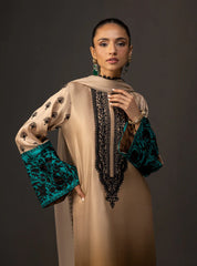 ZAINAB CHOTANI-3PC SHAMOZ SILK PRINT EMBROIDERED SHIRT WITH SOFT SILK PRINT DUPATTA & SILK TROUSER ADR-1717