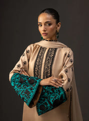 ZAINAB CHOTANI-3PC SHAMOZ SILK PRINT EMBROIDERED SHIRT WITH SOFT SILK PRINT DUPATTA & SILK TROUSER ADR-1717