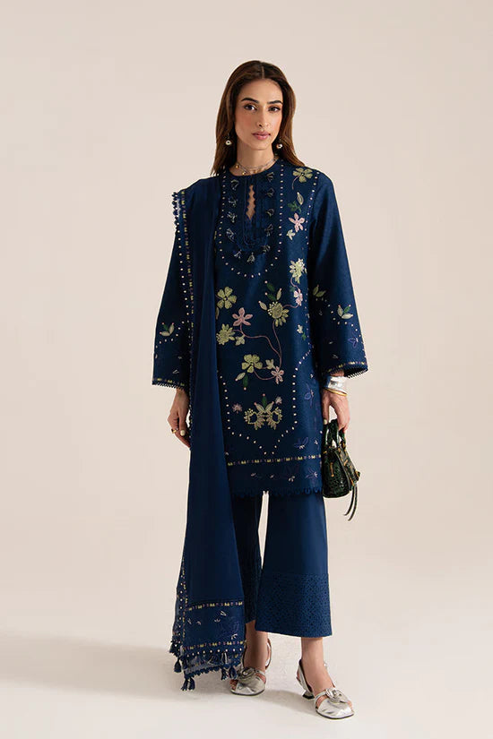 MARIA.B-3PC LAWN EMBROIDERED SHIRT WITH LAWN EMBROIDERED DUPATTA AND TROUSER-ADR-4715