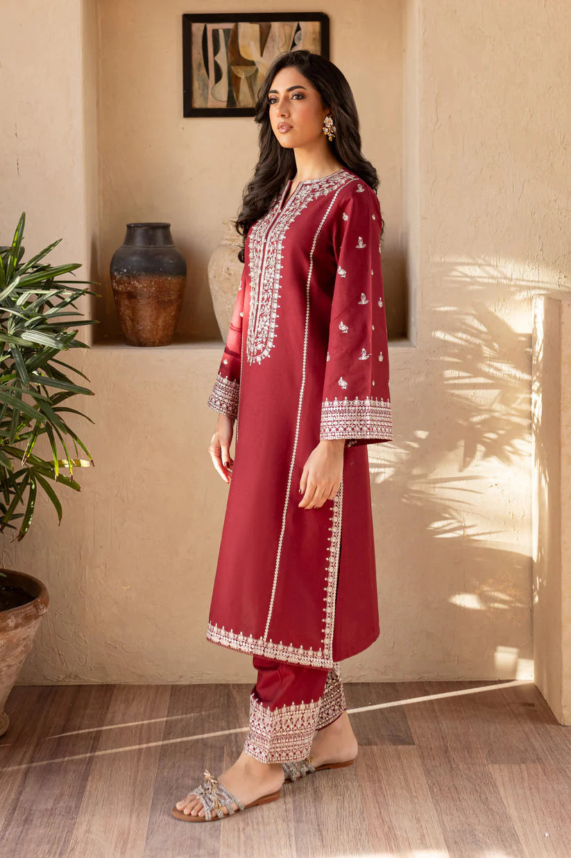 BATIK-2PC SEQUIN LAWN EMBROIDERED SHIRT WITH SEQUIN LAWN EMBROIDERED TROUSER-ADR-3473