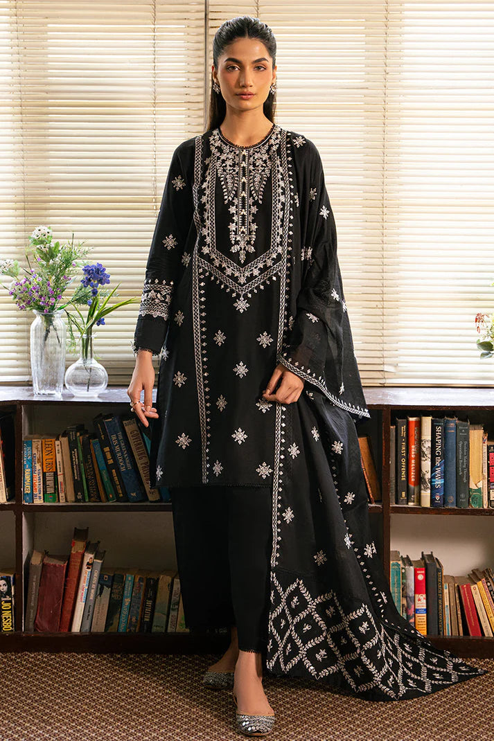 CROSS STITCH- 3PC DHANAK EMBROIDERED SHIRT DHANAK EMBROIDERED DUPATTA AND TROUSER-ADR-3284