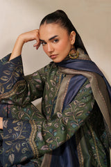 BAROQUE-3PC VISCOSE PRINTED SHIRT WITH VISCOSE PRINTED DUPATTA AND TROUSER-ADR-2632