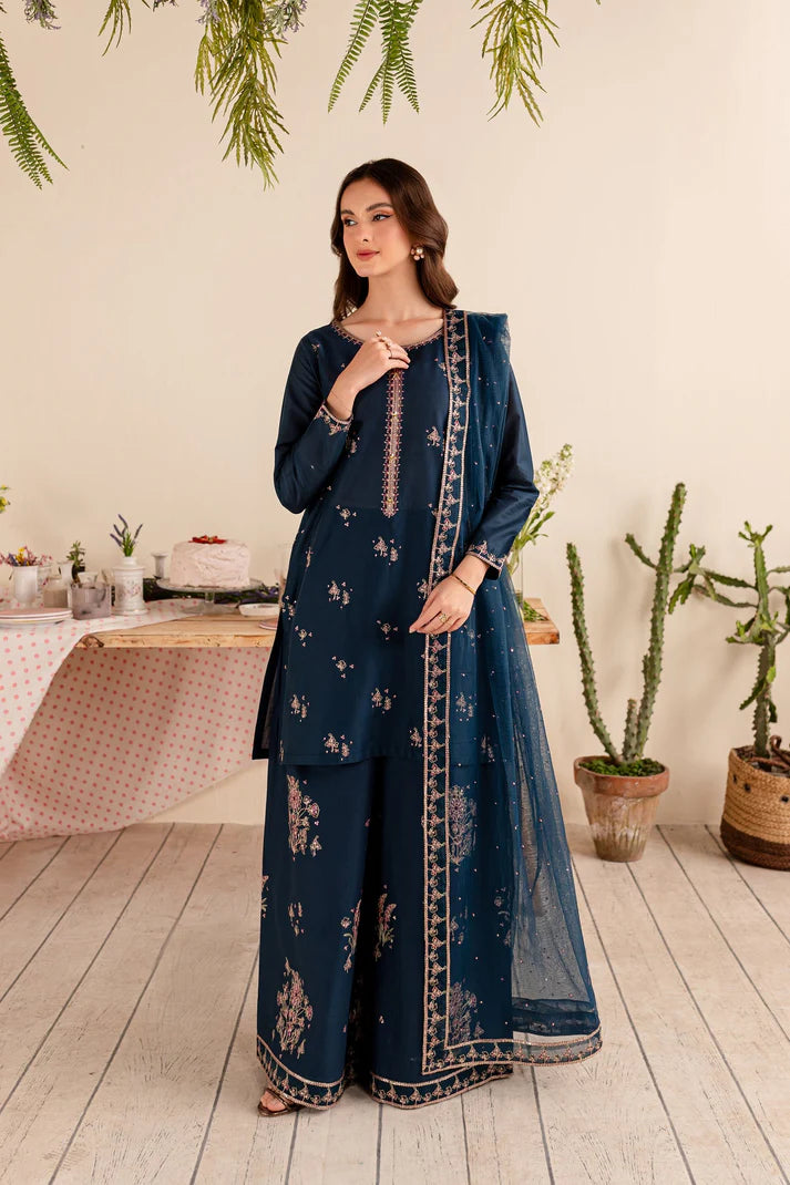 BATIK- 3PC DHANAK EMBROIDERED SHIRT DHANAK EMBROIDERED DUPATTA AND TROUSER-ADR-3289