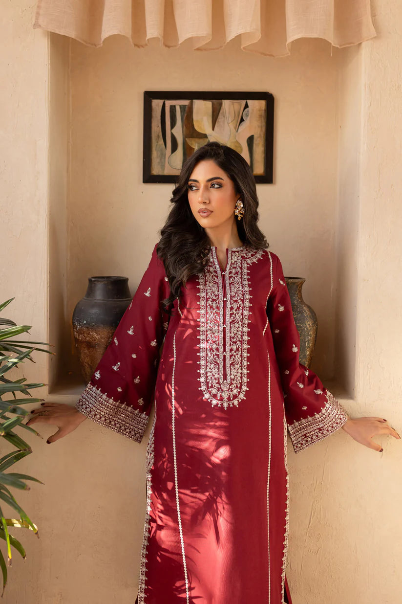 BATIK-2PC SEQUIN LAWN EMBROIDERED SHIRT WITH SEQUIN LAWN EMBROIDERED TROUSER-ADR-3473