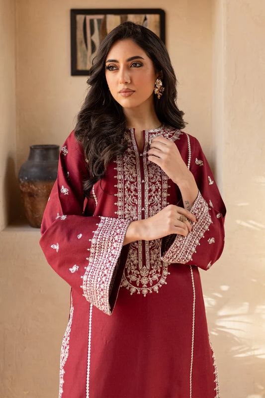 BATIK-2PC SEQUIN LAWN EMBROIDERED SHIRT WITH SEQUIN LAWN EMBROIDERED TROUSER-ADR-3473