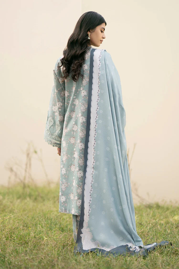 BAROUQE-3PC KARANDI PRINTED SHIRT WITH KARANDI PRINTED DUPATTA AND TROUSER-ADR-2576