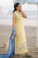 SERAN-3PC LAWN EMBROIDERED SHIRT WITH CHIFFON PRINTED DUPATTA AND TROUSER-ADR-4850