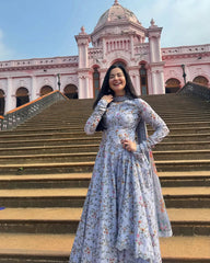 SAPPHIRE-3PC KHADDAR PRINTED SHIRT WITH KHADDAR PRINTED DUPATTA AND PRINTED TROUSER-ADR-2658