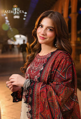 ASIM JOFA-3PC LAWN DIGITAL PRINTED SHIRT WITH SILK PRINTED DUPATTA AND PRINTED TROUSER-ADR-060