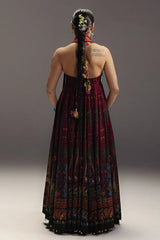 ZARA SHAH JAHAN-3PC DIGITAL PRINTED FROCK WITH SILK PRINTED DUPATTA & DYED TROUSER-ADR-076