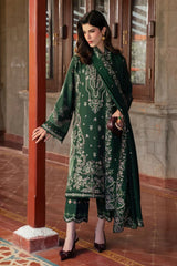 SAPPHIRE-3PC LAWN EMBROIDERED SHIRT WITH KHADDI NET EMBROIDERED DUPATTA AND TROUSER-ADR-4678