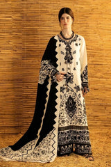 BATIK-3PC DHANAK EMBROIDERED SHIRT WITH DHANAK EMBROIDERED SHAWL AND TROUSER-ADR-5278