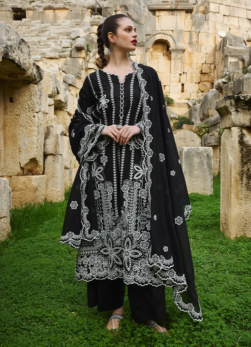 IMAGE-3PC LAWN EMBROIDERED SHIRT WITH CHIFFON EMBROIDERED DUPATTA AND TROUSER-ADR-3759