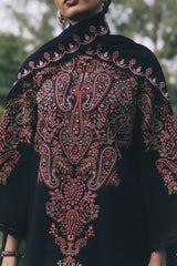ZARA SHAHJAHAN-3PC DHANAK EMBROIDERED SHIRT WITH DHANAK EMBROIDERED SHAWL AND TROUSER-ADR-5289