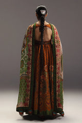 ZARA SHAH JAHAN-3PC DIGITAL PRINTED FROCK WITH SILK PRINTED DUPATTA & DYED TROUSER-ADR-062