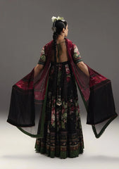 ZARA SHAH JAHAN-3PC DIGITAL PRINTED FROCK WITH SILK PRINTED DUPATTA & DYED TROUSER-ADR-070