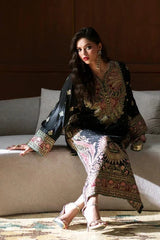 ETHNC-2PC SILK EMBROIDERED SHIRT AND SILK EMBROIDERED SLEEVES-ADR-15129