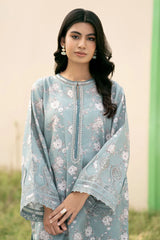 BAROUQE-3PC KARANDI PRINTED SHIRT WITH KARANDI PRINTED DUPATTA AND TROUSER-ADR-2576