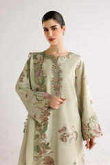 IZNIK-3PC LAWN EMBROIDERED SHIRT WITH CHIFFON TYE&DYE PRINTED EMB DUPATTA AND TROUSER-ADR-4892