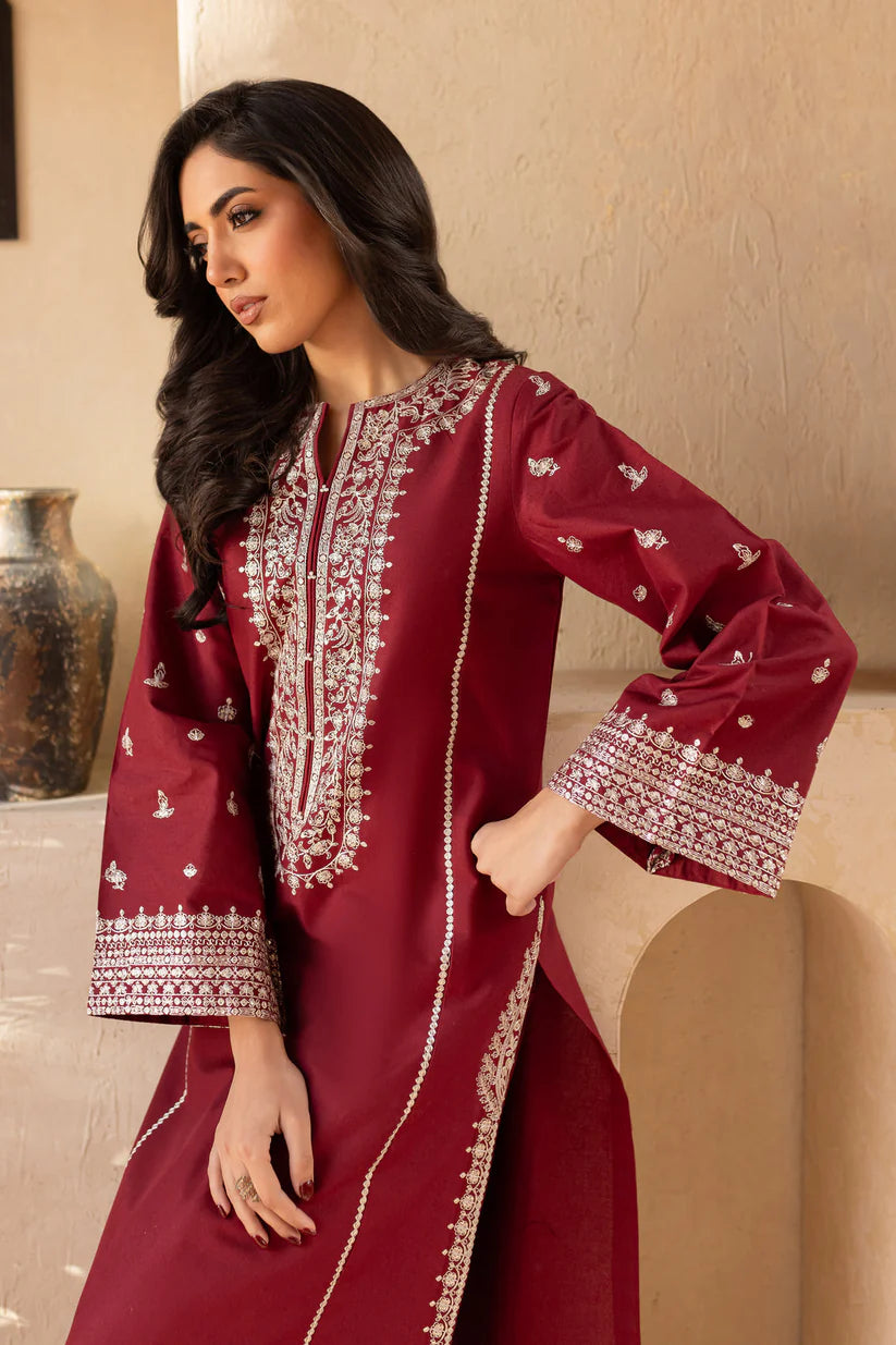 BATIK-2PC SEQUIN LAWN EMBROIDERED SHIRT WITH SEQUIN LAWN EMBROIDERED TROUSER-ADR-3473