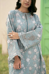 BAROUQE-3PC KARANDI PRINTED SHIRT WITH KARANDI PRINTED DUPATTA AND TROUSER-ADR-2576