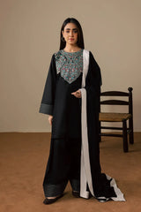 BATIK-3PC DHANAK EMBROIDERED SHIRT WITH DHANAK SHAWL AND TROUSER-ADR-5200