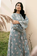 BAROUQE-3PC KARANDI PRINTED SHIRT WITH KARANDI PRINTED DUPATTA AND TROUSER-ADR-2576