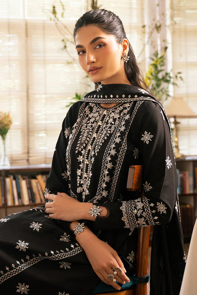 CROSS STITCH- 3PC DHANAK EMBROIDERED SHIRT DHANAK EMBROIDERED DUPATTA AND TROUSER-ADR-3284