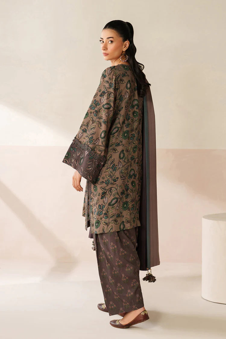 BAROQUE-3PC VISCOSE PRINTED SHIRT WITH VISCOSE PRINTED DUPATTA AND TROUSER-2637