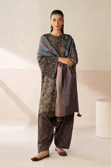 BAROQUE-3PC VISCOSE PRINTED SHIRT WITH VISCOSE PRINTED DUPATTA AND TROUSER-2637