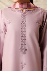IZEL-3PIECE LAWN EMBROIDERED SHIRT WITH CHIFFON PRINTED DUPATTA AND TROUSER-ADR-4868