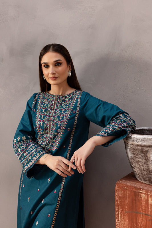 BATIK-2PC SEQUIN LAWN EMBROIDERED SHIRT WITH SEQUIN LAWN EMBROIDERED TROUSER-ADR-3471