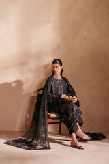 IZNIK-3PC LAWN EMBROIDERED SHIRT WITH CHIFFON EMBROIDERED DUPATTA AND TROUSER-ADR-4849