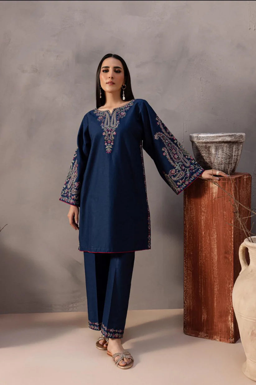 BATIK - 2PC LAWN EMBROIDERED SHIRT AND EMBROIDERED TROUSER -ADR-3484