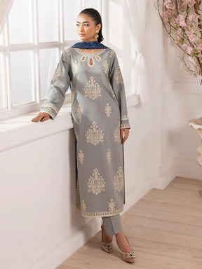 MOHAGNI-3PC LAWN EMBROIDERED SHIRT WITH MONARK PRINTED DUPATTA AND TROUSER-ADR-3741
