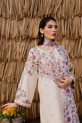 BATIK-3PC DHANAK EMBROIDERED SHIRT WITH WOOL PRINTED SHAWL AND EMB TROUSER -ADR-5040